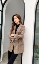 2021春装新款格子西装20296#，女装西装，樱·之秀