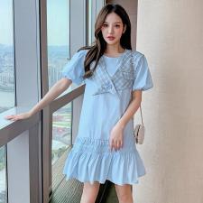 夏季新款二件套连衣裙可脱卸，女装连衣裙，冰雪兒