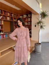 【现货】2021年春夏新品韩版时尚大方百搭连衣裙，女装连衣裙，荷塘月色