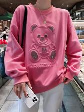 小熊烫钻卫衣，女装卫衣/绒衫，一杭