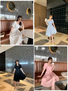 连衣裙,女装连衣裙,蓝茑