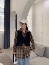 春季新款 格子衬衫,女装衬衫,爱娜.悦儿