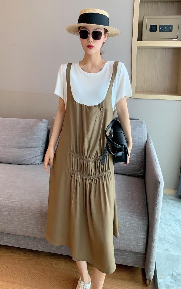 夏季铜氨丝连衣裙，女装连衣裙，陶子频道