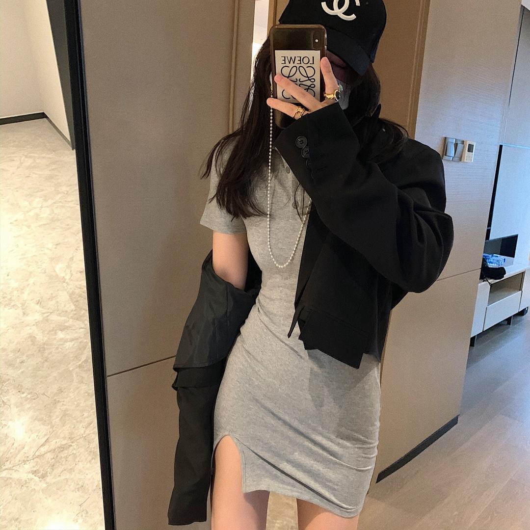 Polo领连衣裙，女装连衣裙，XTZ style