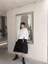 【现货】2021春新款立体侧开缝拉链套头卫衣，女装卫衣/绒衫，壹题YITI