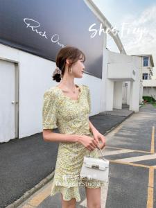 定制碎花连衣裙,女装连衣裙,春花与熙南