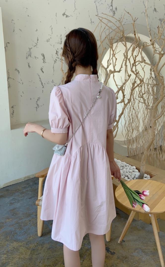盘扣连衣裙，女装连衣裙，Linda Jean