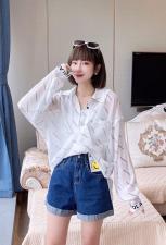 DG895欧州站夏季新款2021时尚字母轻薄防晒衬衫外套，女装衬衫，L·H·X