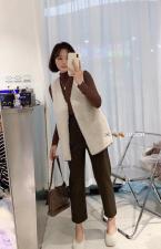 现货冬款工艺皮毛一体毛毛马甲，女装马夹，涵美人