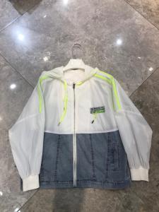 排单款爆版牛仔拼接防晒服,女装,金地雪