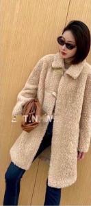 DG838网红三皮扣羊毛长款外套,女装,L·H·X