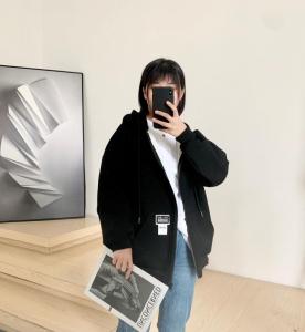 春款新 戴帽彩色外套,女装,赫她娜