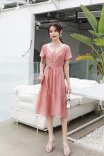 夏季新款天丝刺绣外套连衣裙，女装连衣裙，红利秀雅