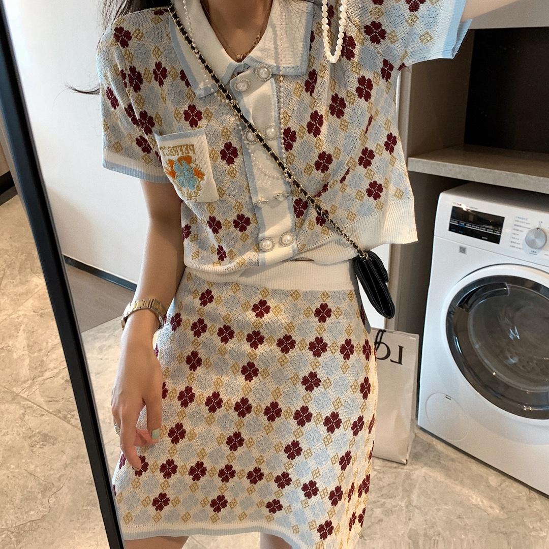 小香风四叶草套装，女装职业装，XTZ style