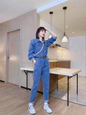 牛仔连体裤，女装连体裤，莎奈儿