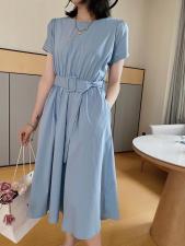 ［爱美欧］夏季新款收腰显瘦连衣裙，女装连衣裙，爱美欧