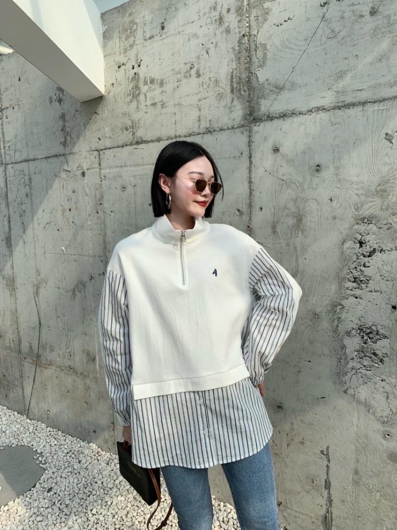 春季新款绣花针织衬衫，女装衬衫，爱娜.悦儿