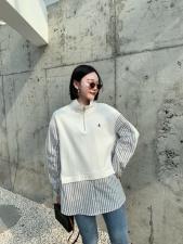 春季新款绣花针织衬衫，女装衬衫，爱娜.悦儿