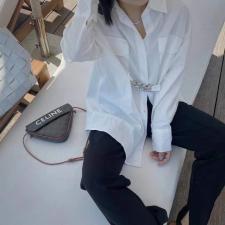 设计师款链条衬衣，女装，cong 聪+