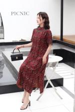 夏季香云丝大版妈妈款旗袍款连衣裙，女装婚纱/旗袍/礼服，矢口日慧