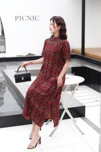 夏季香云丝大版妈妈款旗袍款连衣裙,女装婚纱/旗袍/礼服,矢口日慧