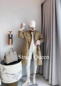 现货冬装长款派克,女装,街头女王