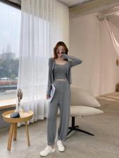 香丽迪针织三件套百搭休闲套装女，女装套装/套裙，香丽迪