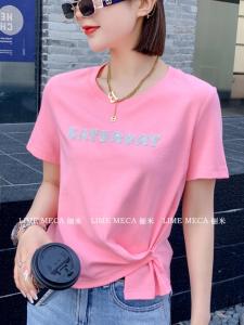 2021夏季新款休闲时尚T恤,女装T恤,Lime meca 俪米