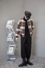 【现货】呢料加棉加厚棒球服外套，女装，壹题YITI