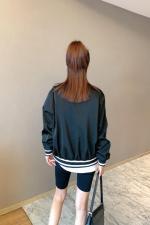 时尚棒球服，黑色，白色，绿色，3个尺码(m，L，ⅹL)，女装，湘怡服饰