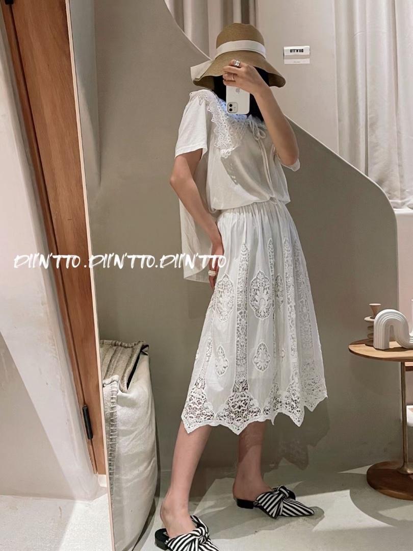 【现货】2021SUMMERT恤法式浪漫T恤，女装T恤，DIINTTO地朵