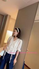 抽绳小女人小衫，女装，萌蔻