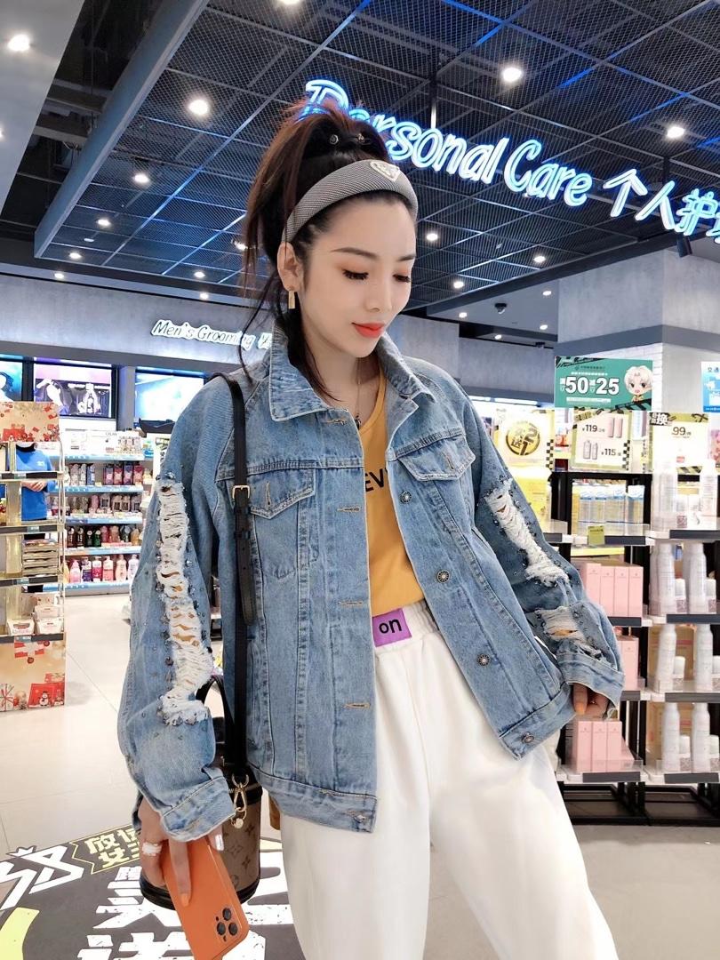 超缝钻牛仔衣，女装，一杭