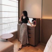 时装小波点一步长裙，女装，斐媞梦