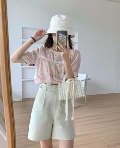 花色短袖上衣,女装,FUMEI赋美