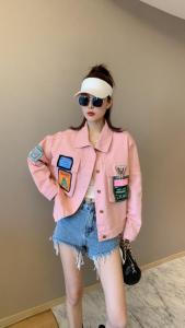 夏季新款彩色贴标牛仔外套,女装,雪儿诱惑