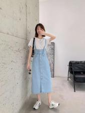 牛仔背带裙，女装，QY2