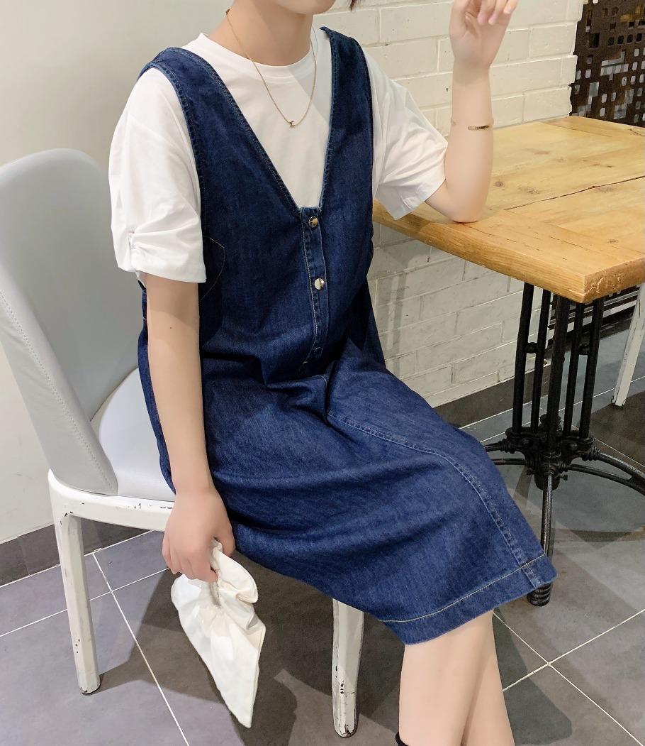 韩系牛仔两件套，女装，赫她娜