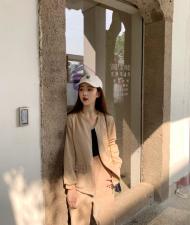 易霏金熙【现货】春季新款丝绒拼接套装，女装职业装，易霏金熙