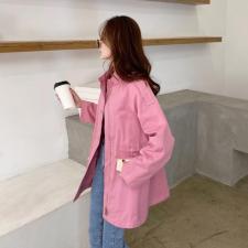 香丽迪圆领风衣女中长款2021春装新款韩版百搭气质小个子外套，女装风衣，香丽迪