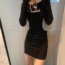 长款吊带两件套，女装背心吊带，XTZ style