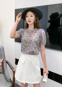 碎花小衫套裙,女装,水锦红