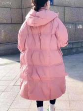 DG857欧货2021冬季新款时尚百搭连帽抽绳中长百分百羽绒，女装，L·H·X