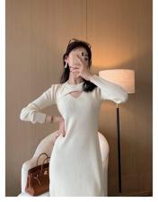 【现货】时尚个性针织连衣裙，女装连衣裙，cherry·印