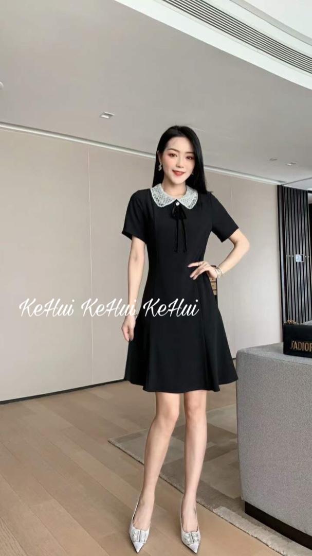 【现货】夏季新款带领珠双层领连衣裙，女装连衣裙，珂 慧