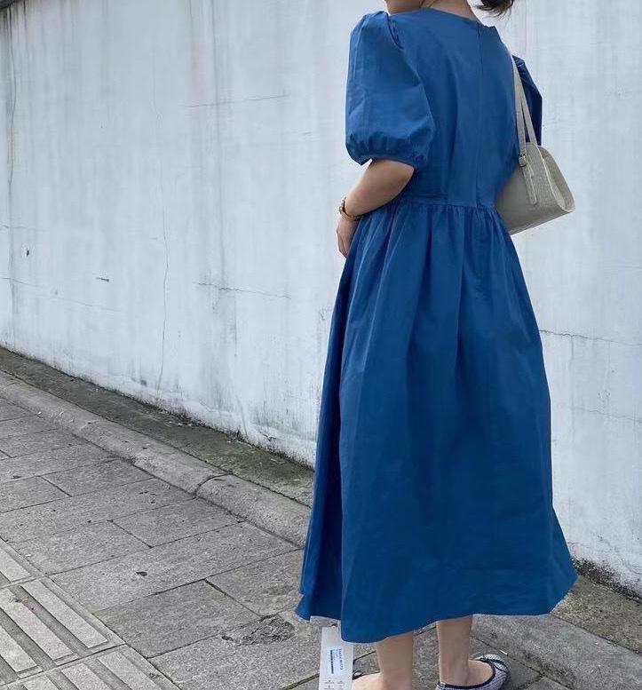 韩后系带连衣裙，女装连衣裙，昕闻