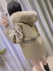 ZCL513新款潮牌真狐狸毛领内胆防獭兔毛不可脱卸保暖派克服,女装,L·H·X