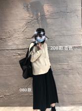 现货春设计感简易百搭连帽拼接撞色长?女卫衣休闲裙，女装卫衣/绒衫，ABout阿布