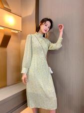 【现货】2021年春季流行时尚女装新款修身连衣裙，女装连衣裙，荷塘月色