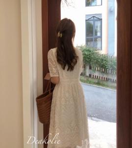 蕾丝连衣裙，女装连衣裙，德咔俪